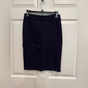 Stretchy Zip-Up Pencil Skirt in Navy, Size S